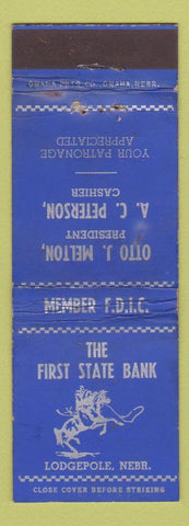 Matchbook Cover - First State Bank Lodgepole NE