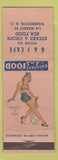 Matchbook Cover G&J Cafe Wilmington NC low phone # pinup Scotty Says girlie WEAR