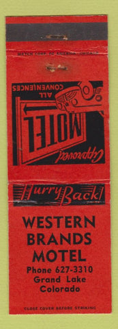 Matchbook Cover - Western Brands Motel Grand Lake Colorado