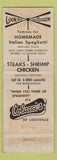 Matchbook Cover - Colacci's Restaurant Louisville Colorado WEAR