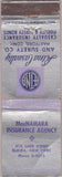 Matchbook Cover - MacNamara Insurance Elmira NY WORN