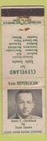 Matchbook Cover - James Cleveland State Senate Boscawen New London CT WORN