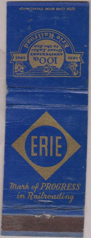 Matchbook Cover - Erie Railroad