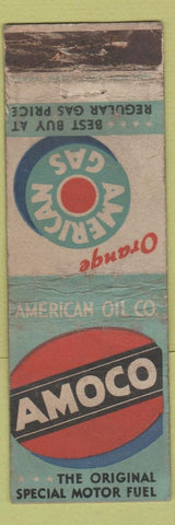 Matchbook Cover - Amoco oil gas FEDERAL LONG WORN