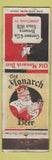 Matchbook Cover - Old Monarch Beer Johnstown PA UNIVERSAL LONG WEAR