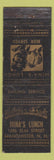 Matchbook Cover - Mina's Lunch Manchester NH MERCHANTS WORN
