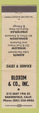 Matchbook Cover - Bloxom oil fuel Filters Bakersfield CA tools
