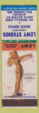 Matchbook Cover - Lewy Studios Movies Baltimore MD pinup WEAR