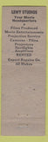 Matchbook Cover - Lewy Studios Movies Baltimore MD pinup WEAR