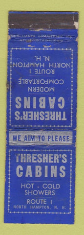 Matchbook Cover - Thresher's Cabins North Hampton NH MERCHANTS WORN