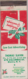 Matchbook Cover - Thomas Slavin Elmira NY Mercury Match CREASE
