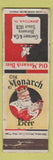 Matchbook Cover - Old Monarch Beer Johnstown PA UNIVERSAL LONG WEAR