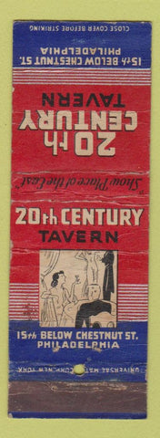 Matchbook Cover - 20th Century Tavern Philadelphia PA WEAR