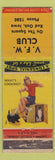 Matchbook Cover - VFW Club Red Oak IA low phone # pinup WEAR