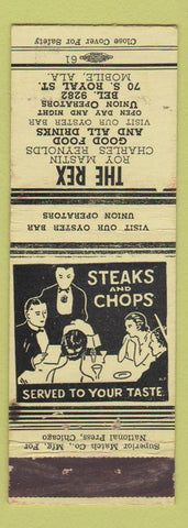 Matchbook Cover - The Rex Mobile AL