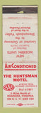 Matchbook Cover - Huntsman Motel Roanoke VA STAINED