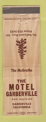 Matchbook Cover - Motel Garberville CA