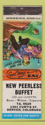 Matchbook Cover - New Peerless Buffet Denver Colorado WEAR