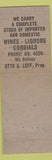Matchbook Cover - Leff's Liquor Store Bufaflo NY