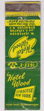 Matchbook Cover - Hotel Wood Syracuse NY WEAR