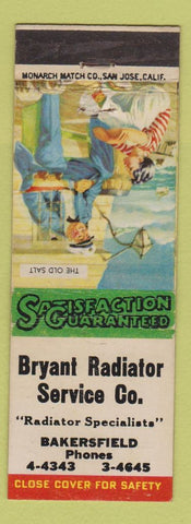 Matchbook Cover - Bryant Radiator Service Bakersfield CA