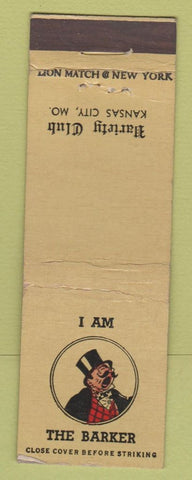 Matchbook Cover - Variety Club Kansas City MO Insurance