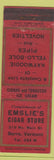 Matchbook Cover - Emslie's Cigar Store Barre VT low phone # WEAR