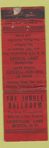 Matchbook Cover - Jungle Ballroom Bristol NH MERCHANTS POOR STRIKER WEAR