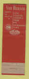 Matchbook Cover - Yorktown Shirts Van Heusen Men's Clothes Los Angeles CA