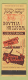 Matchbook Cover - Western Village Motor Hotel Phoenix AZ