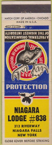 Matchbook Cover - Moose Lodge Niagara Falls NY