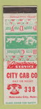 Matchbook Cover - City Cab Taxi Nebraska City NE low phone # Christmas