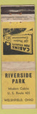 Matchbook Cover - Riverside Park Welshfield OH MERCHANTS WEAR