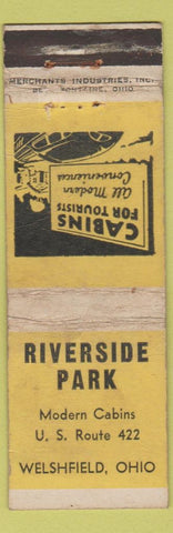 Matchbook Cover - Riverside Park Welshfield OH MERCHANTS WEAR