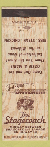 Matchbook Cover - The Stagecoach between Shakopee Savage MN
