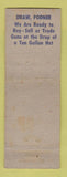 Matchbook Cover - The Stagecoach between Shakopee Savage MN