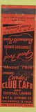 Matchbook Cover - Johnnie Cardos' Club Cafe Los Angeles CA WEAR