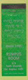 Matchbook Cover - Rumpus Room Los Angeles CA