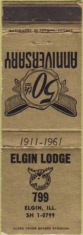 Matchbook Cover - Moose Lodge Elgin IL