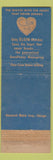 Matchbook Cover - Elgin Watches Palo Alto CA Bors Small