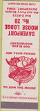 Matchbook Cover - Moose Lodge Davenport IA