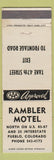Matchbook Cover - Rambler Motel Pueblo Colorado