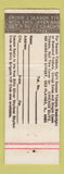 Matchbook Cover - 1984 Chicago Blitz Football Schedule USFL WEAR