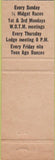 Matchbook Cover - Moose Lodge Winter Haven FL