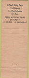 Matchbook Cover - Moose Lodge Angola IN