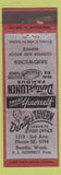 Matchbook Cover - Denty's Tavern Seattle WA