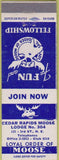 Matchbook Cover - Moose Lodge Cedar Rapids