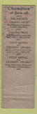 Matchbook Cover - Storz Triumph Beer Omaha NE UNIVERSAL LONG