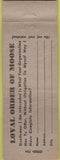 Matchbook Cover - Moose Lodge New Castle IN