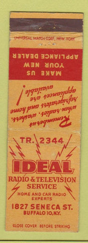 Matchbook Cover - Ideal Radio TV Buffalo NY